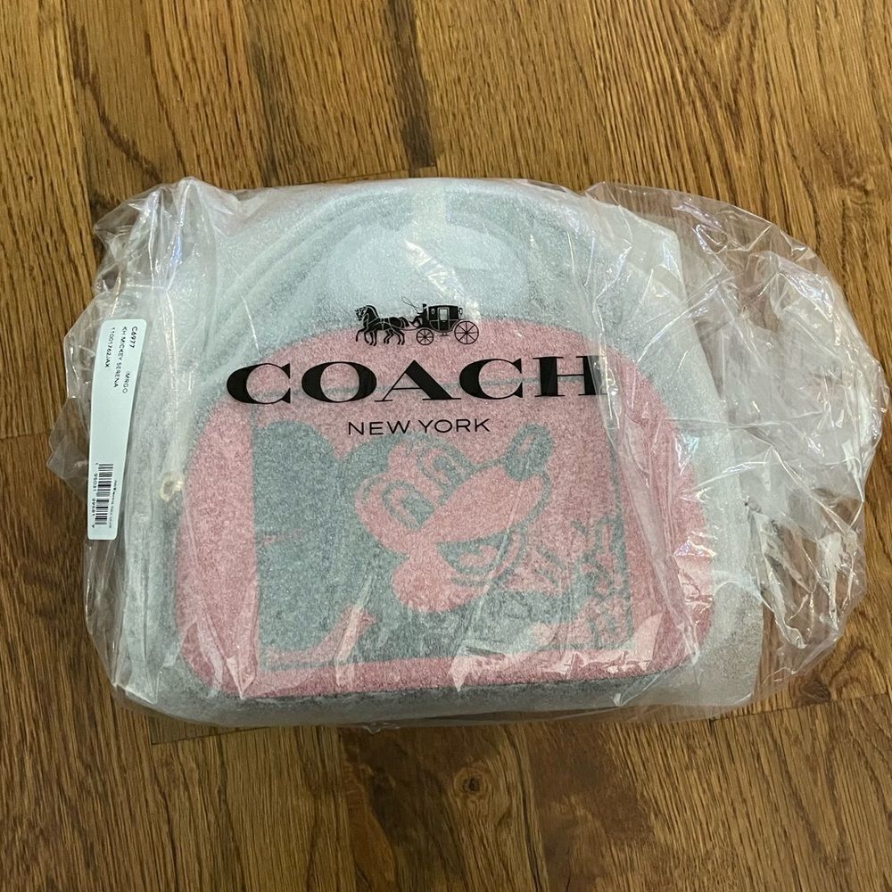 Coach Disney Mickey Mouse X Keith Haring Serena Satchel Red NWT - Picture 7 of 10